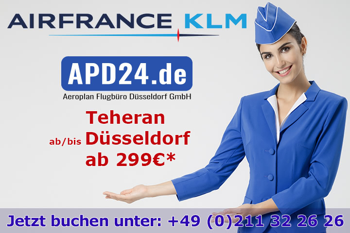 Mit AirKrance / KLM nach Teheran